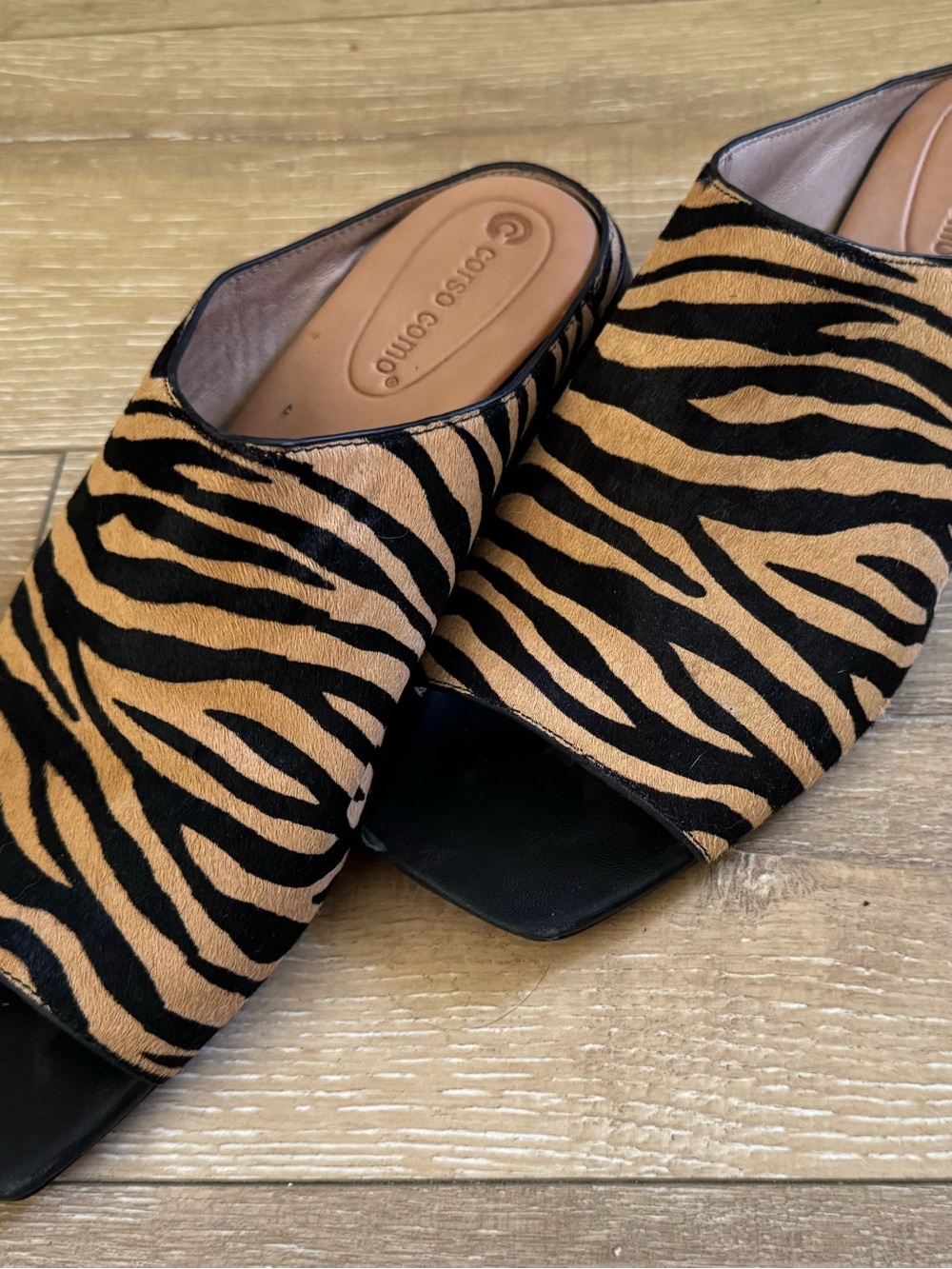 Corso Como Calf Hair Animal Print Mule/Clog size 10
